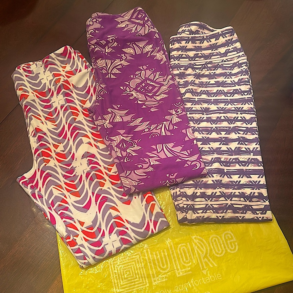 💜 🧡 NWOT LULAROE PURPLE LEGGINGS BUNDLE 💜🧡
